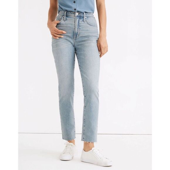 Madewell Curvy Perfect Vintage Jeans 28 Tall 90s Mom Jean Stretch Blue Denim - Picture 1 of 16